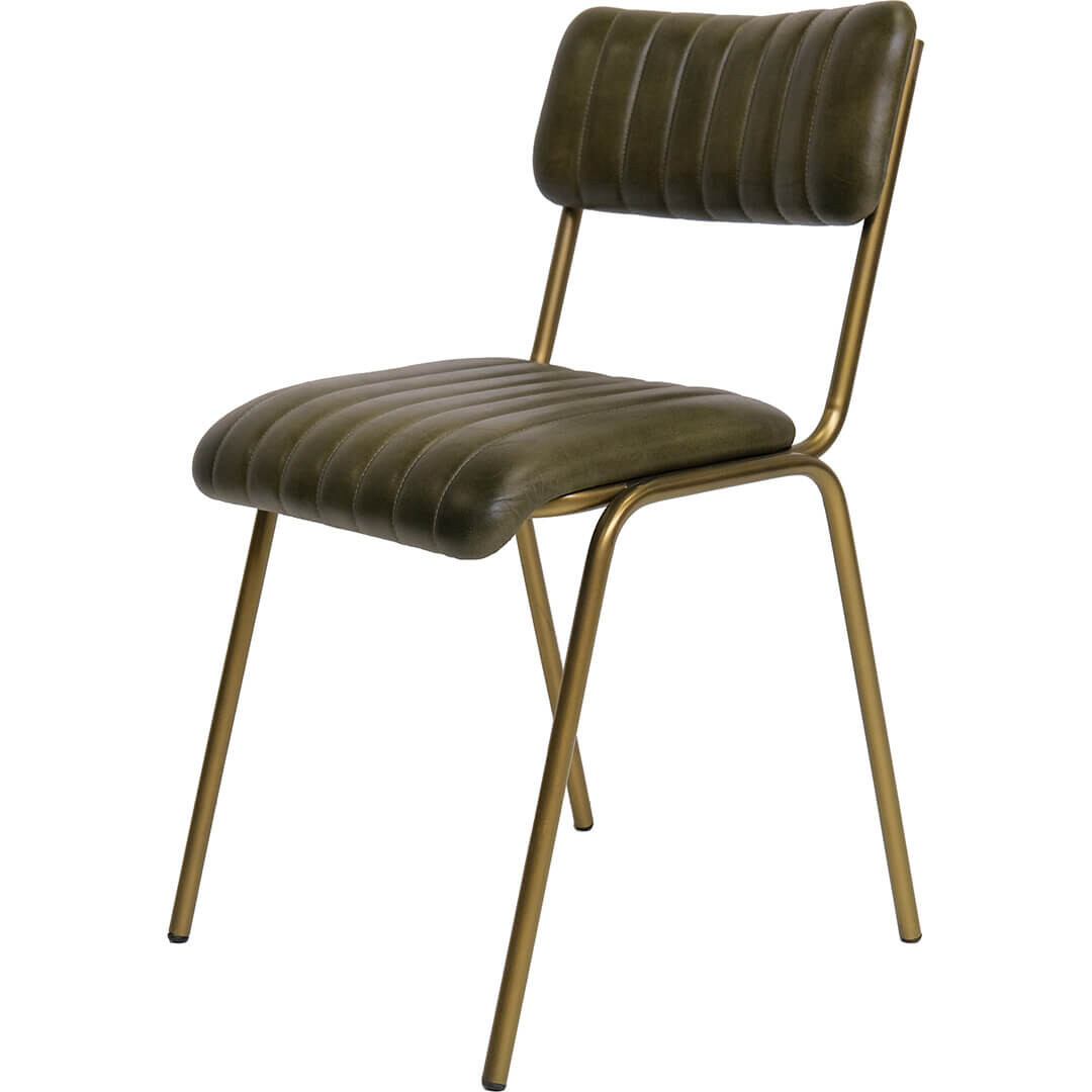 Chaise de salle à manger en cuir  box