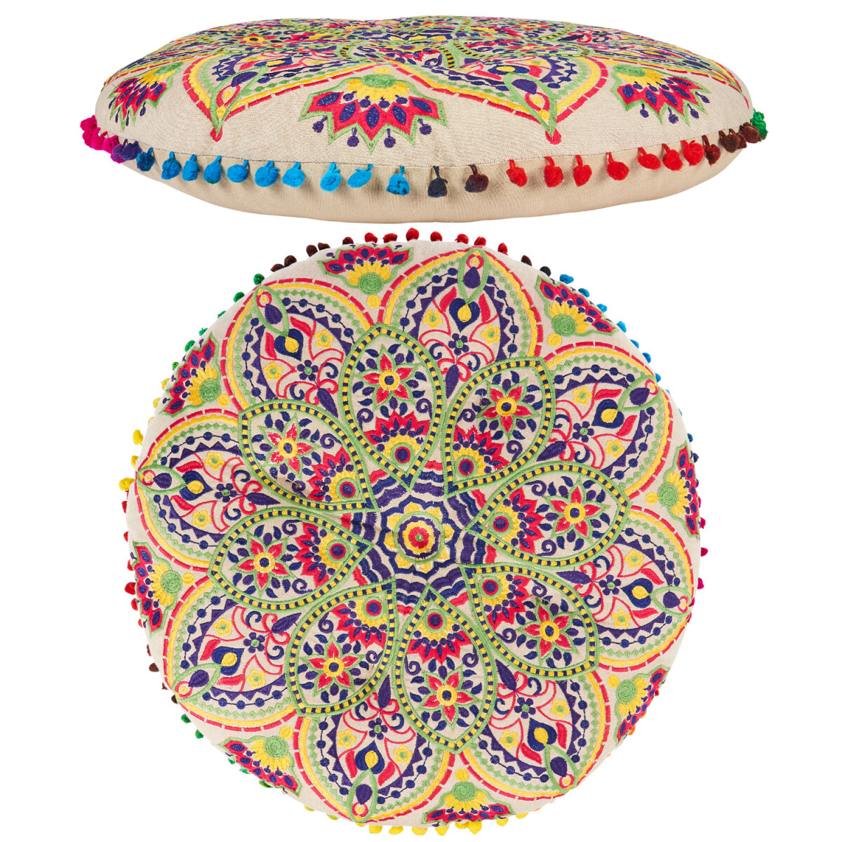 Coussin de sol style bohème, coussin dassise d&eacute