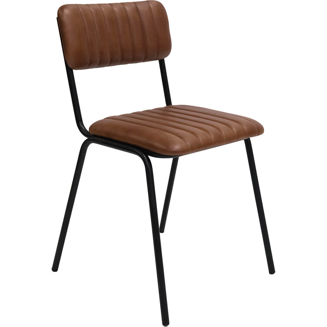 Chaise de salle à manger en cuir  box