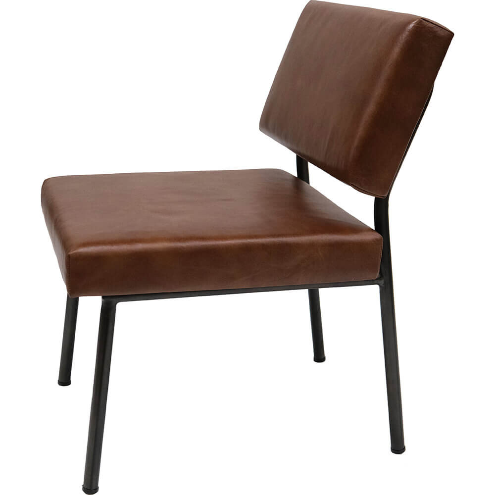 Fauteuil de salon en cuir Craig box