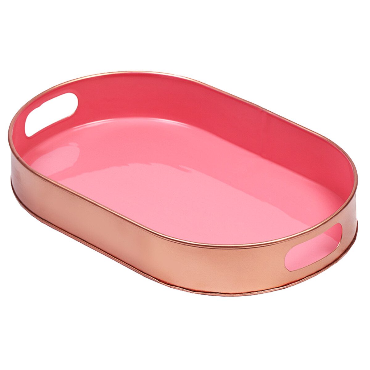 Plateau de service de style scandinave Aarhus, rose, ovale