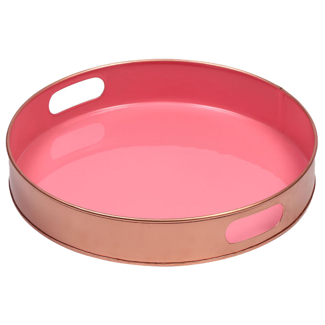 Plateau de service de style scandinave Aarhus, rose, rond