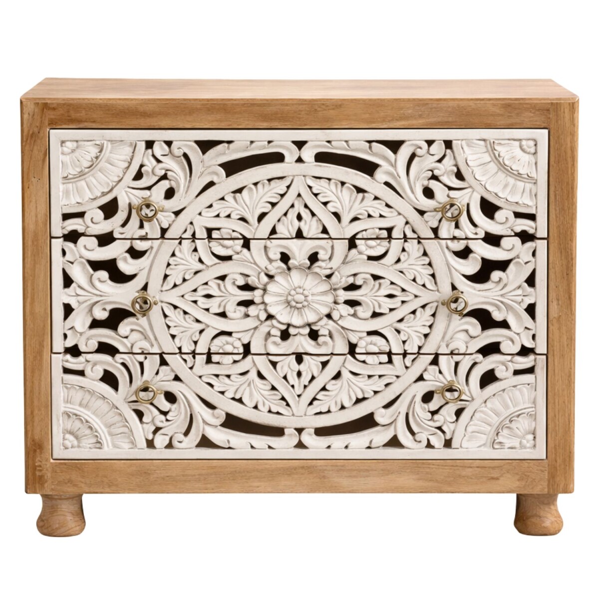 Commode Ganan, blanc naturel, 90 cm, boi box