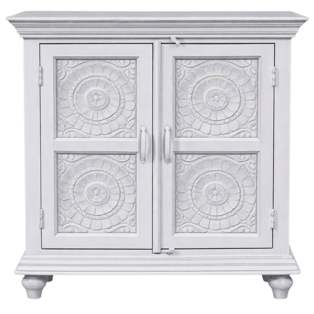 Commode Gnani blanche 105 cm en bois mas box
