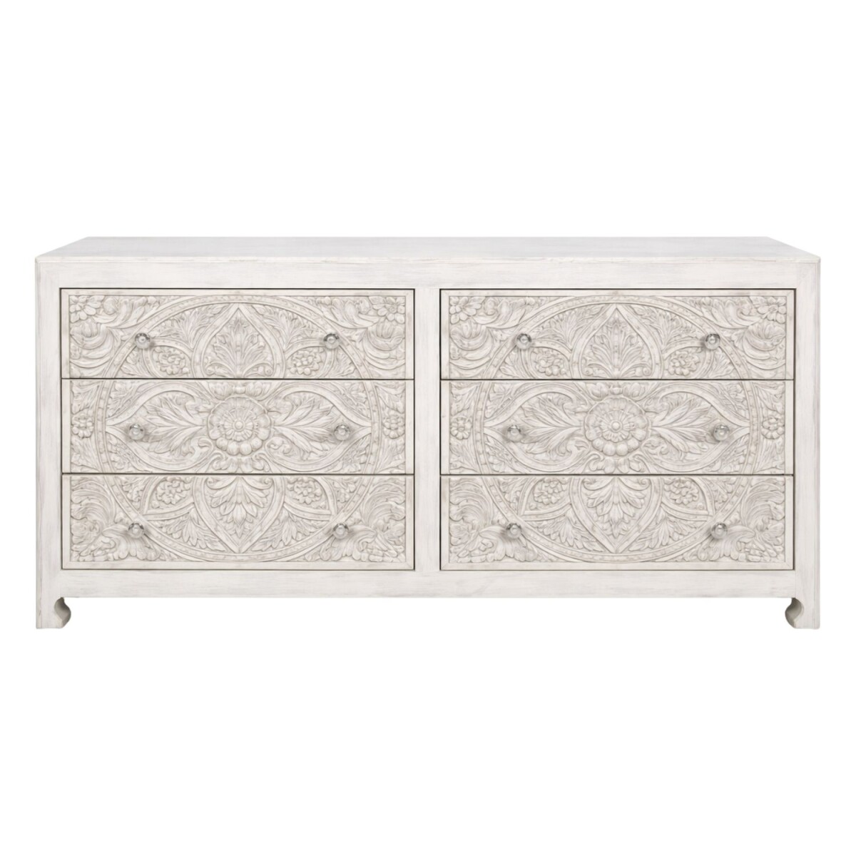 Buffet Inica blanc 154 cm en bois massif box