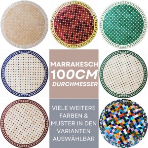 Table en mosaïque marocaine Marrakech 100 cm |...