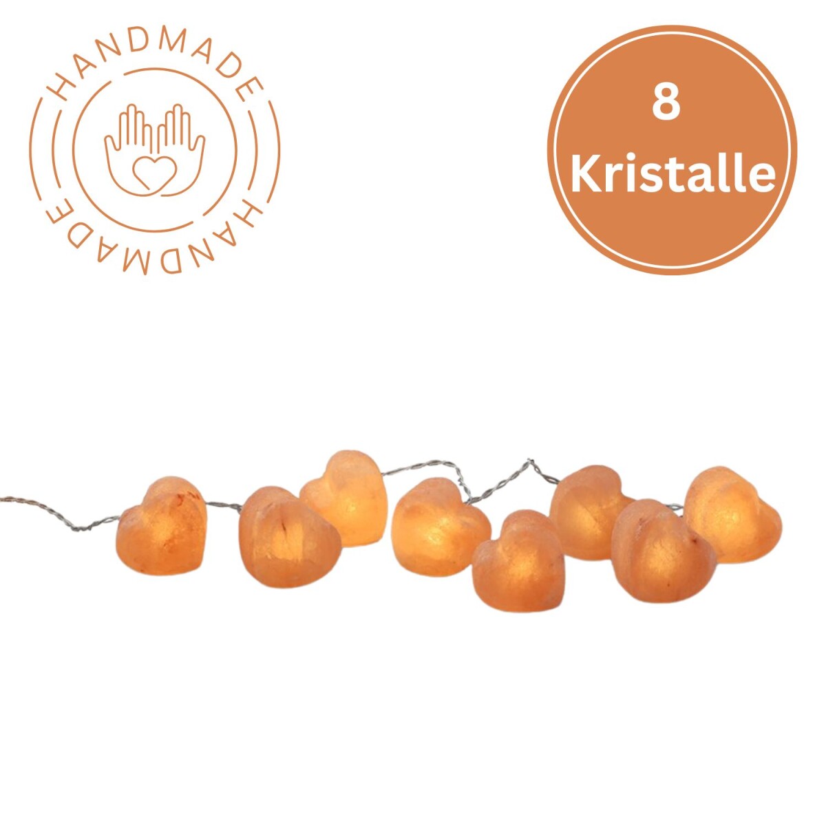 Cristaux de sel lumineux Cristaux lumineux CŒUR | 8 cr