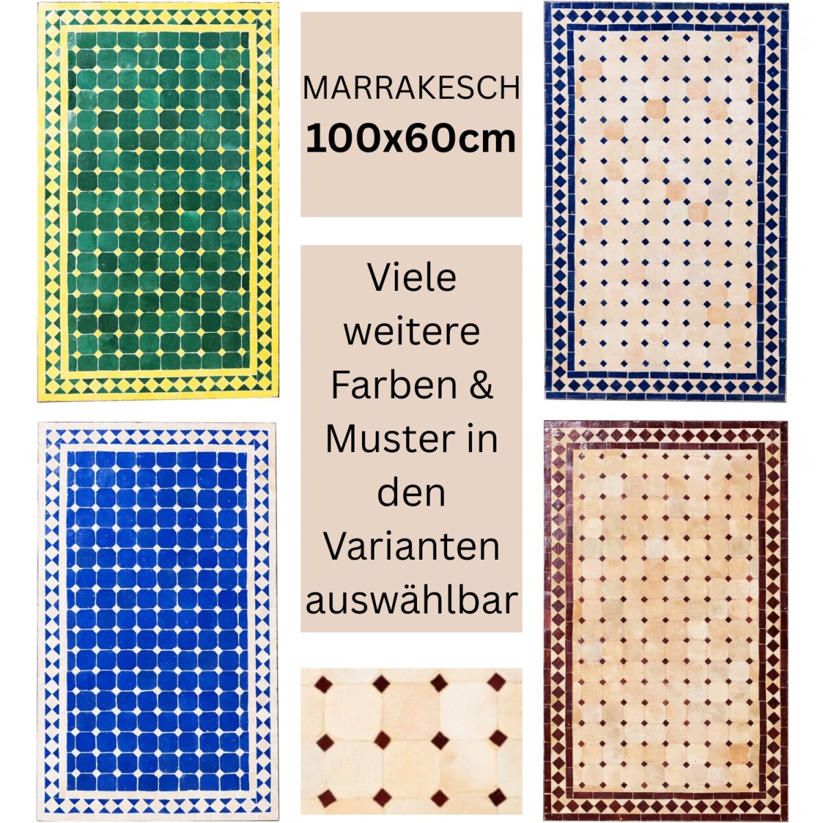 Table en mosaïque marocaine Marrake box