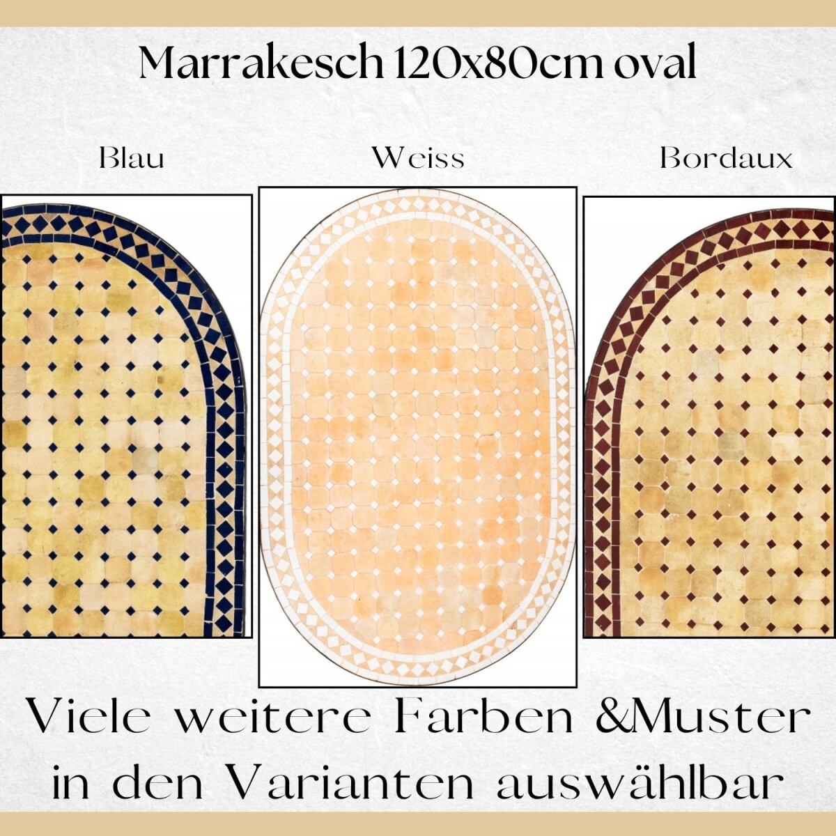 Table en mosaïque marocaine Marrake box