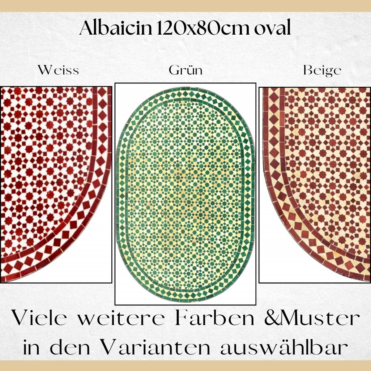 Table en mosaïque marocaine Albaici box