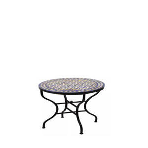 Table en mosaïque marocaine Albaicin, beige et bleu,...