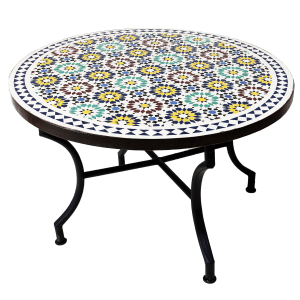 Table en mosaïque marocaine Albaicin multicolore,...