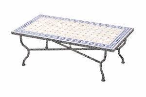 Table en mosaïque marocaine Marrakech, beige et...