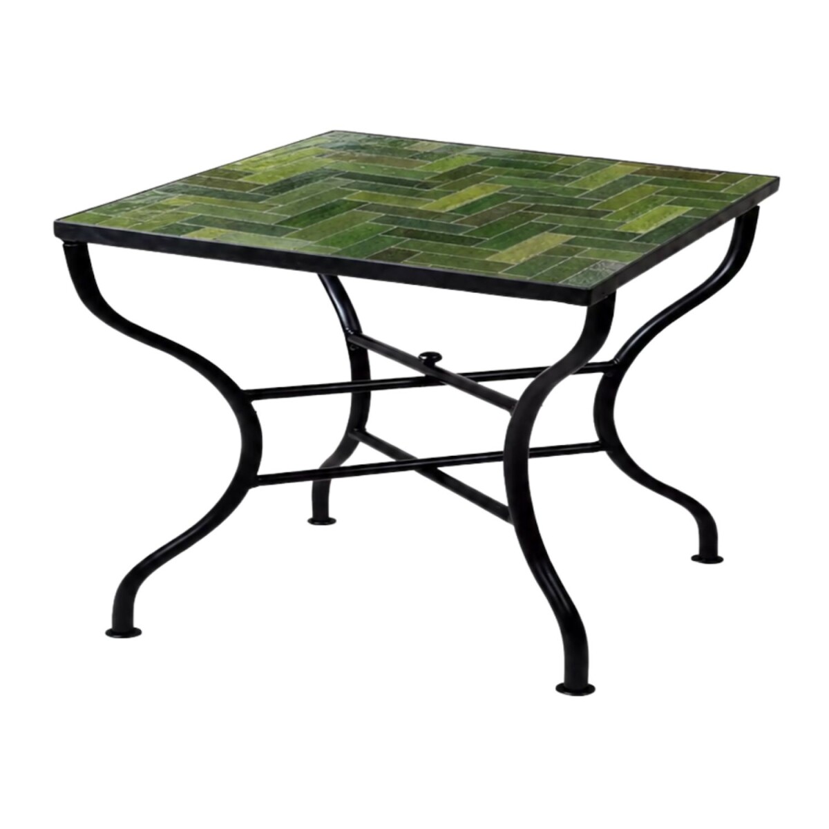 Table basse marocaine Gordes, verte, car box