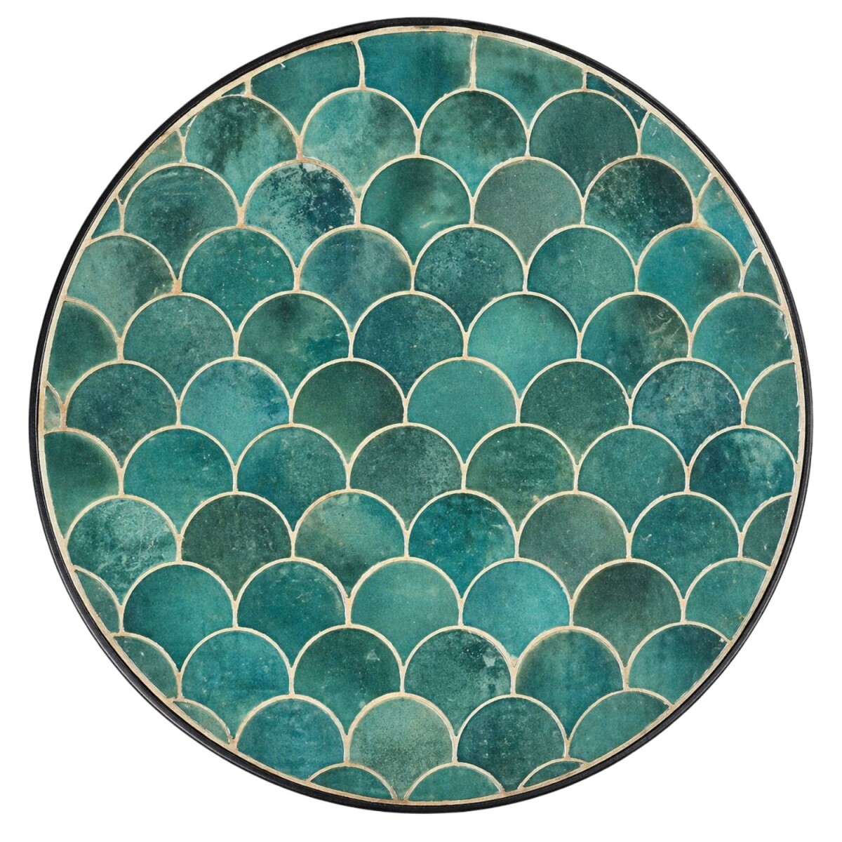 Plaque de mosaïque ronde « Fr box