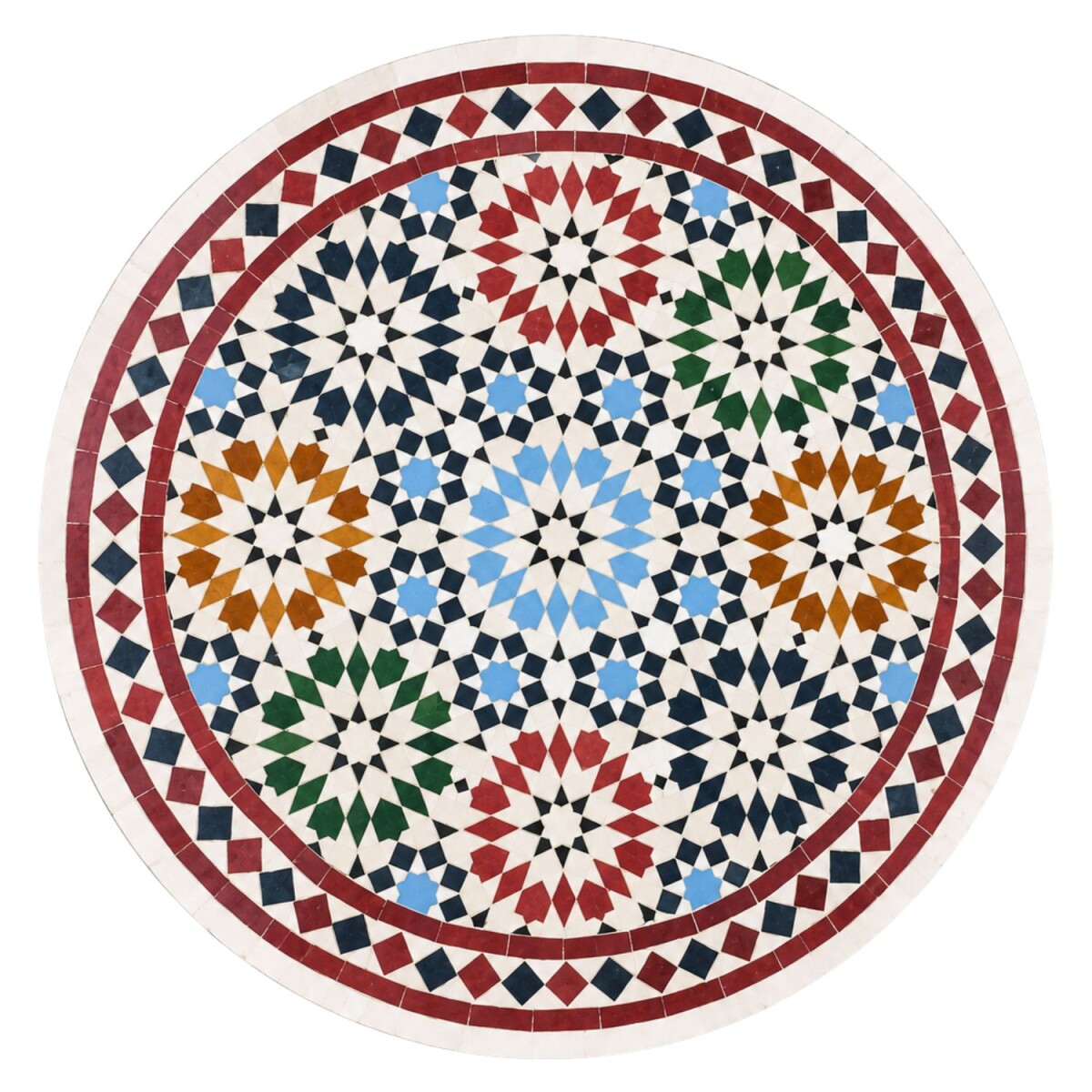 Plaque de mosaïque ronde « El box
