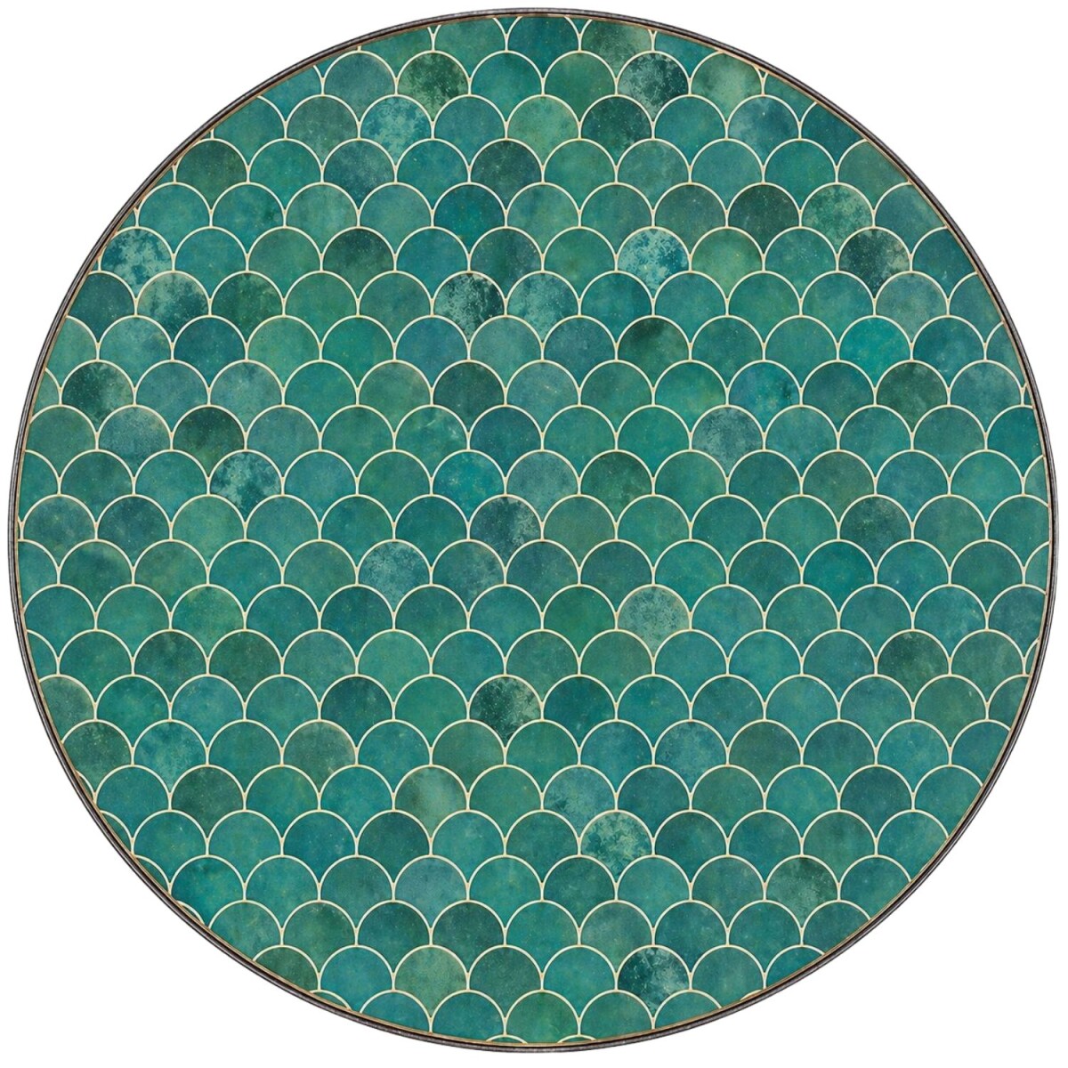 Dalle de mosaïque ronde « Fri box