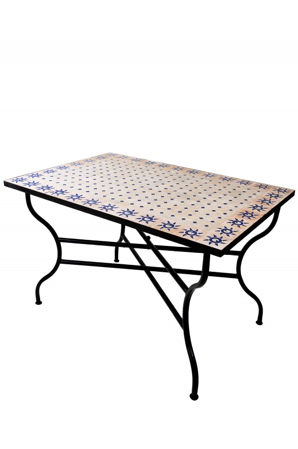 Table en mosaïque marocaine Soleil  box