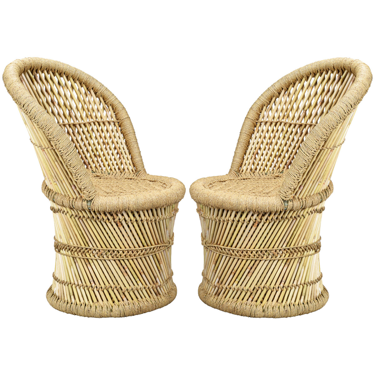 Lot de 2 chaises de jardin de style boh& box