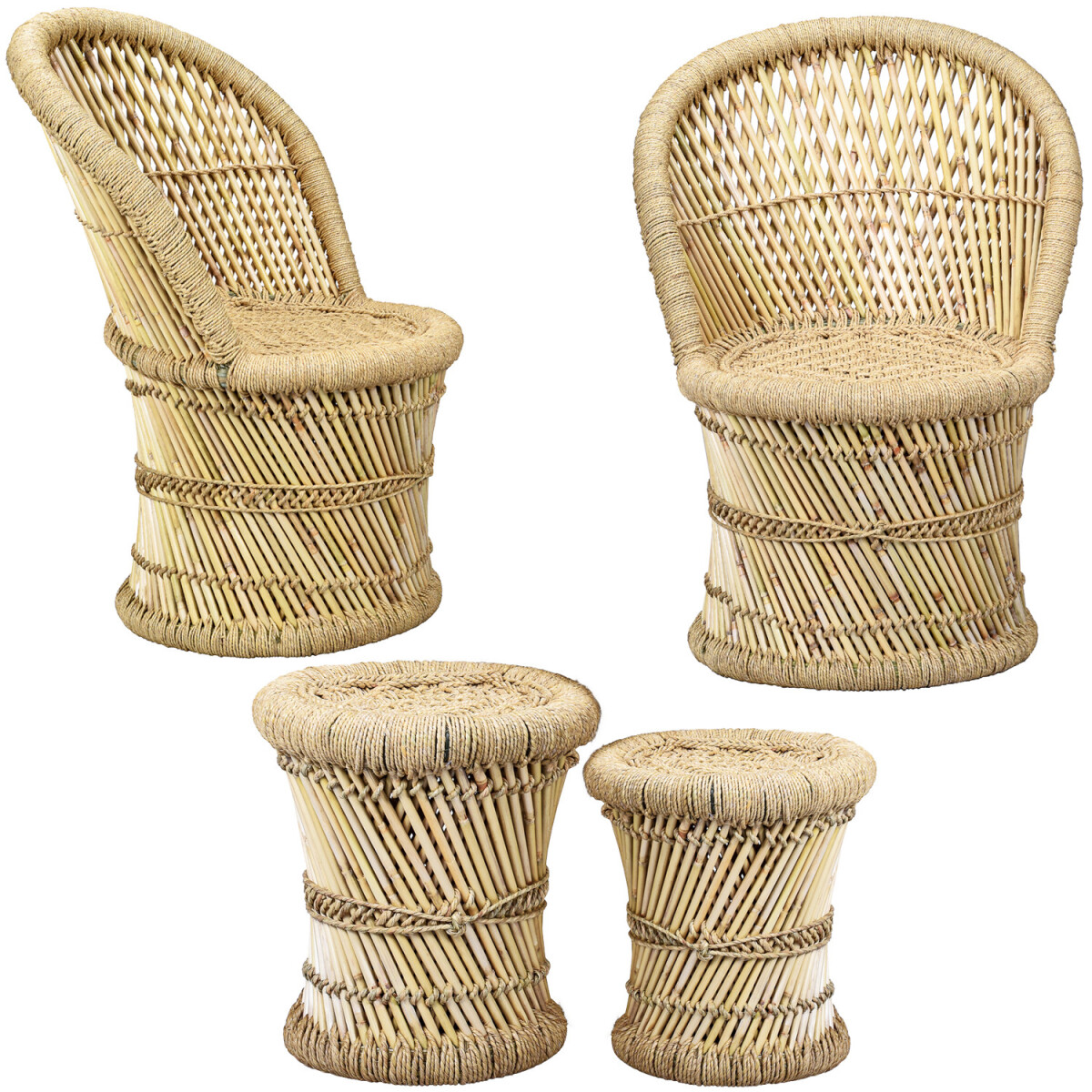 Ensemble de mobilier de balcon Aleja Benita, 4 pièces