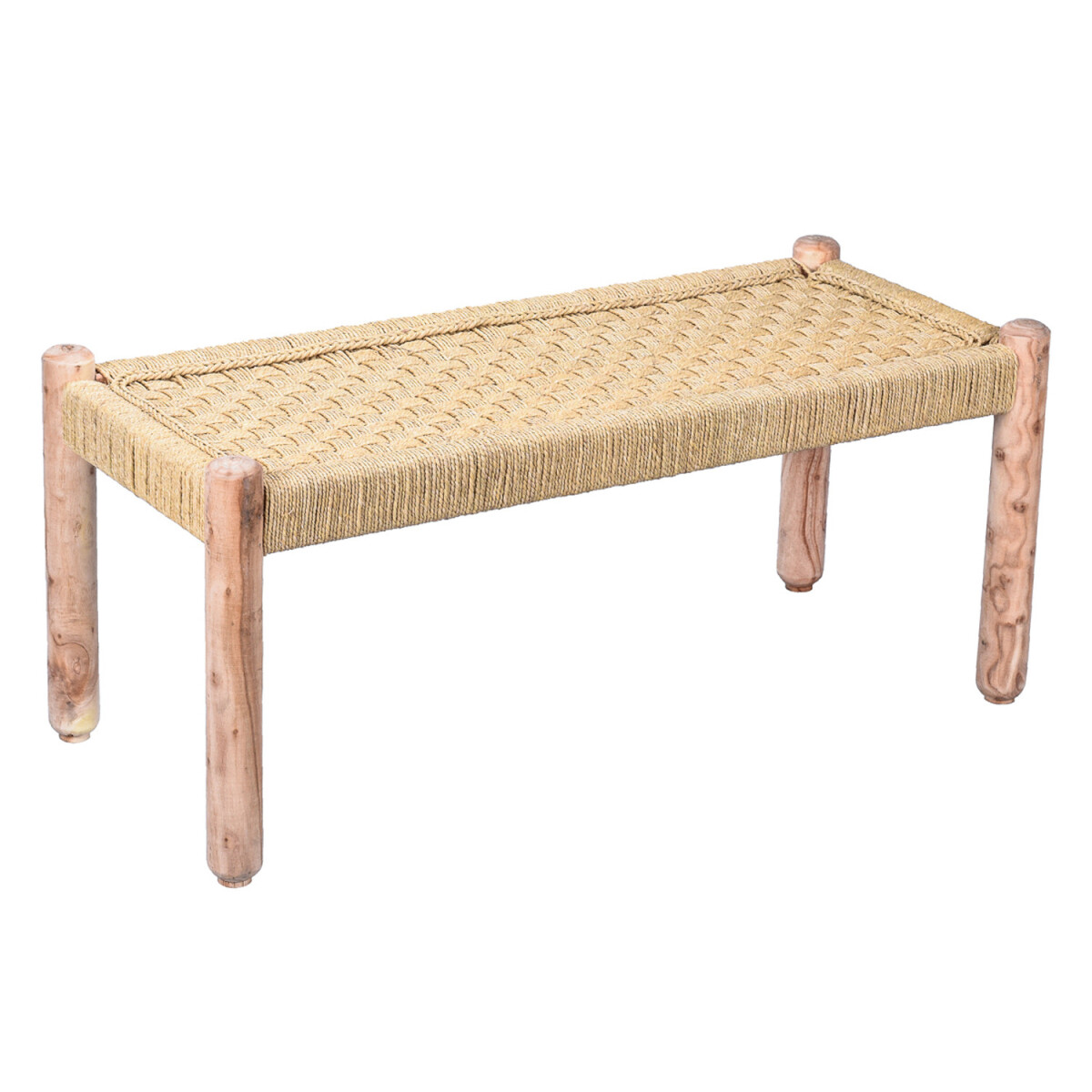 Banc de style bohème en bois Josue 90 cm