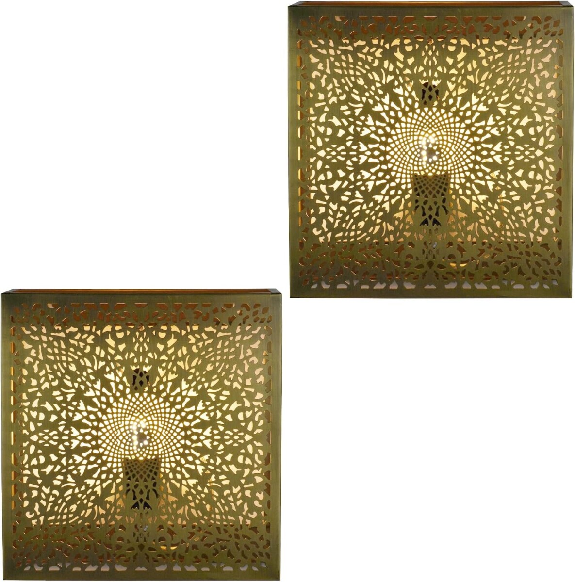 Lot de 2 appliques murales orientales, d box
