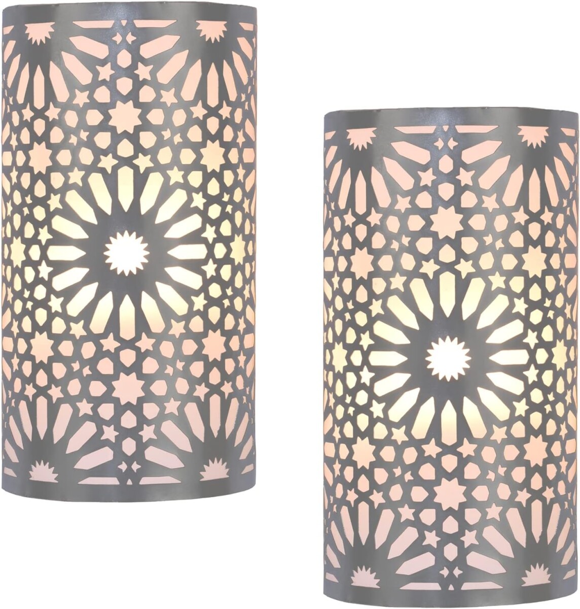 Lot de 2 appliques murales Yazid argent& box