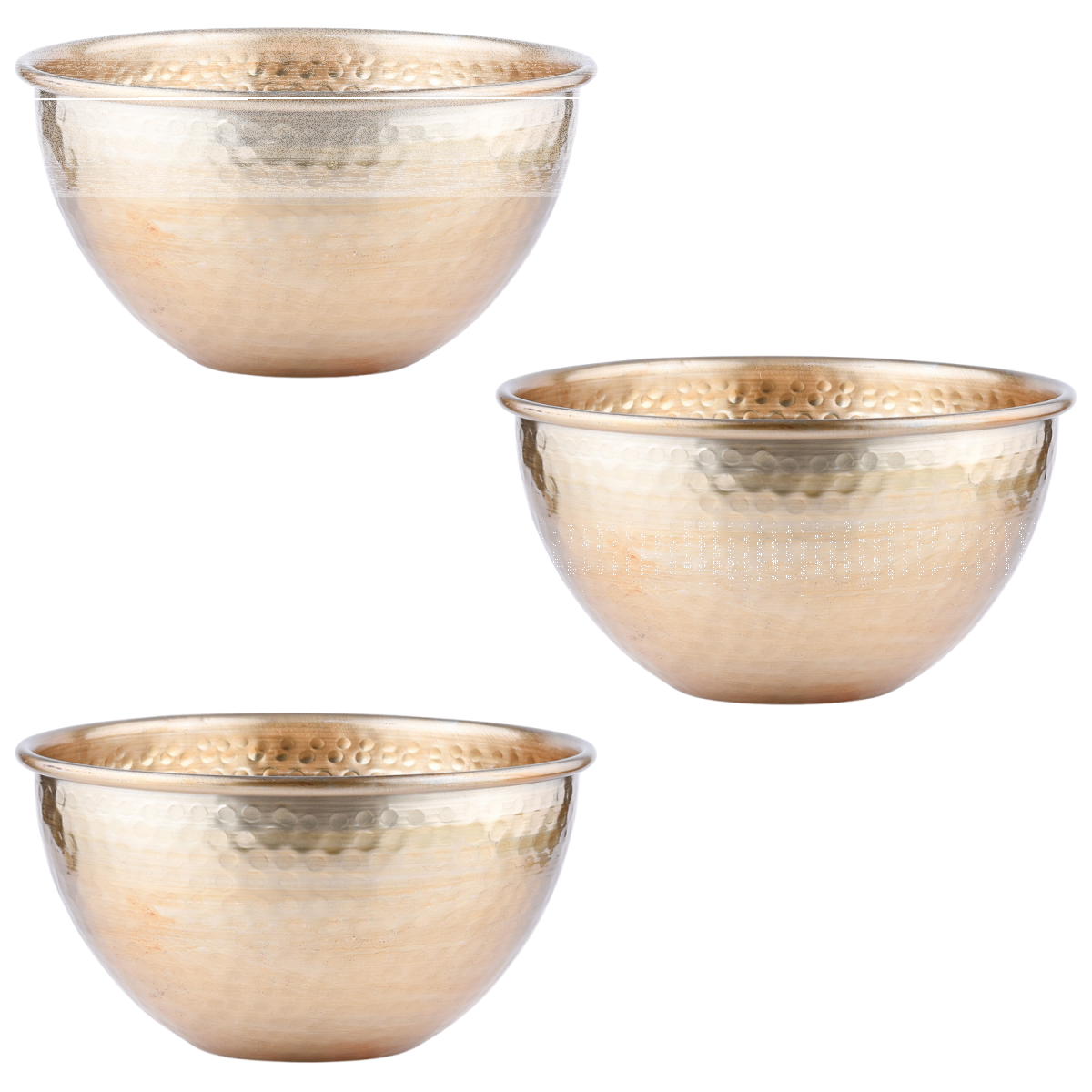 Lot de 3 coupes de service vintage Erla Gold, 24 cm