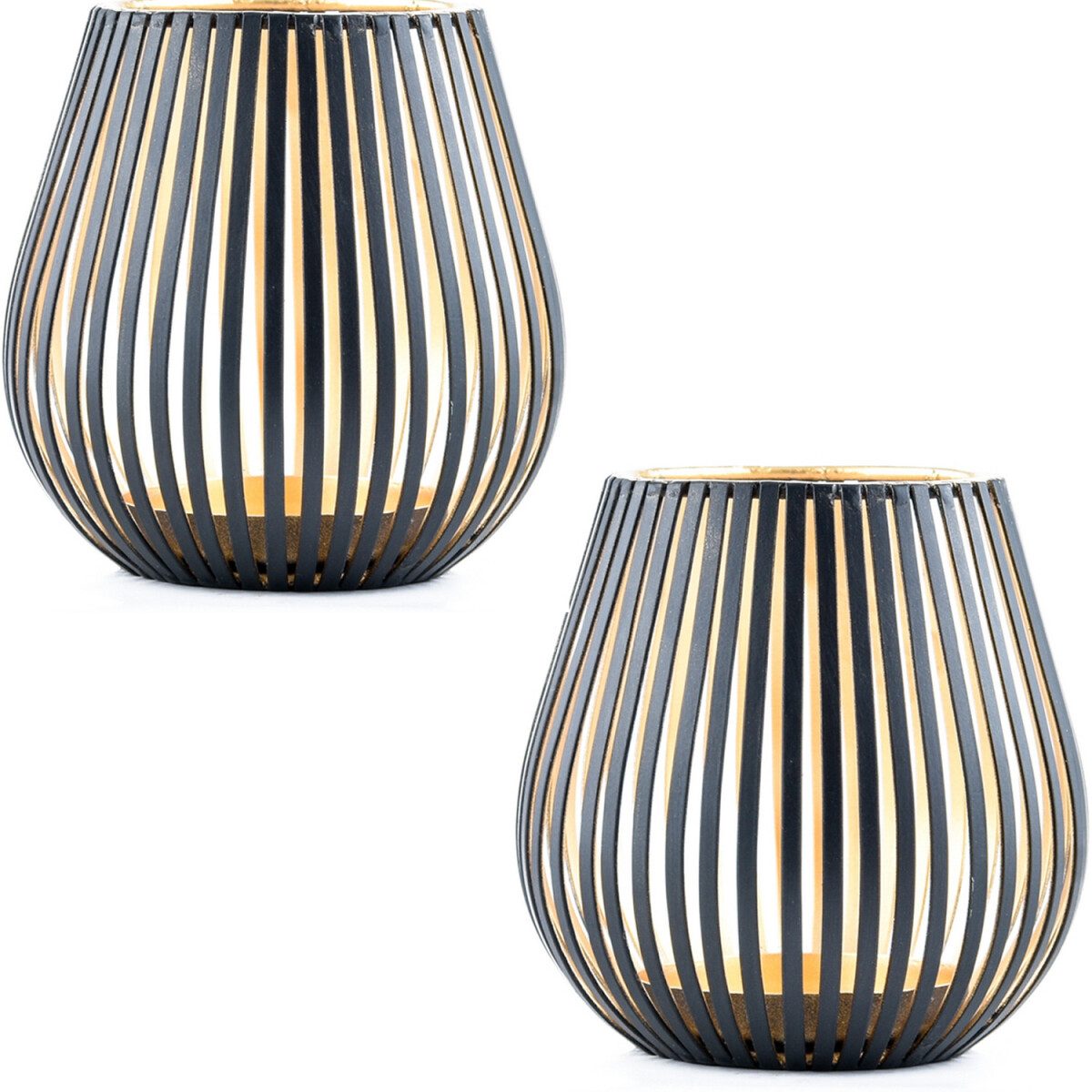 Lot de 2 photophores de style scandinave Amunda