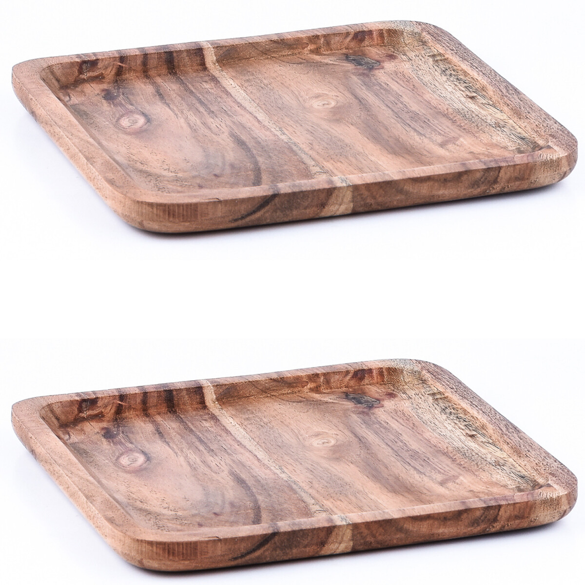 Lot de 2 plateaux de service en bois dac box