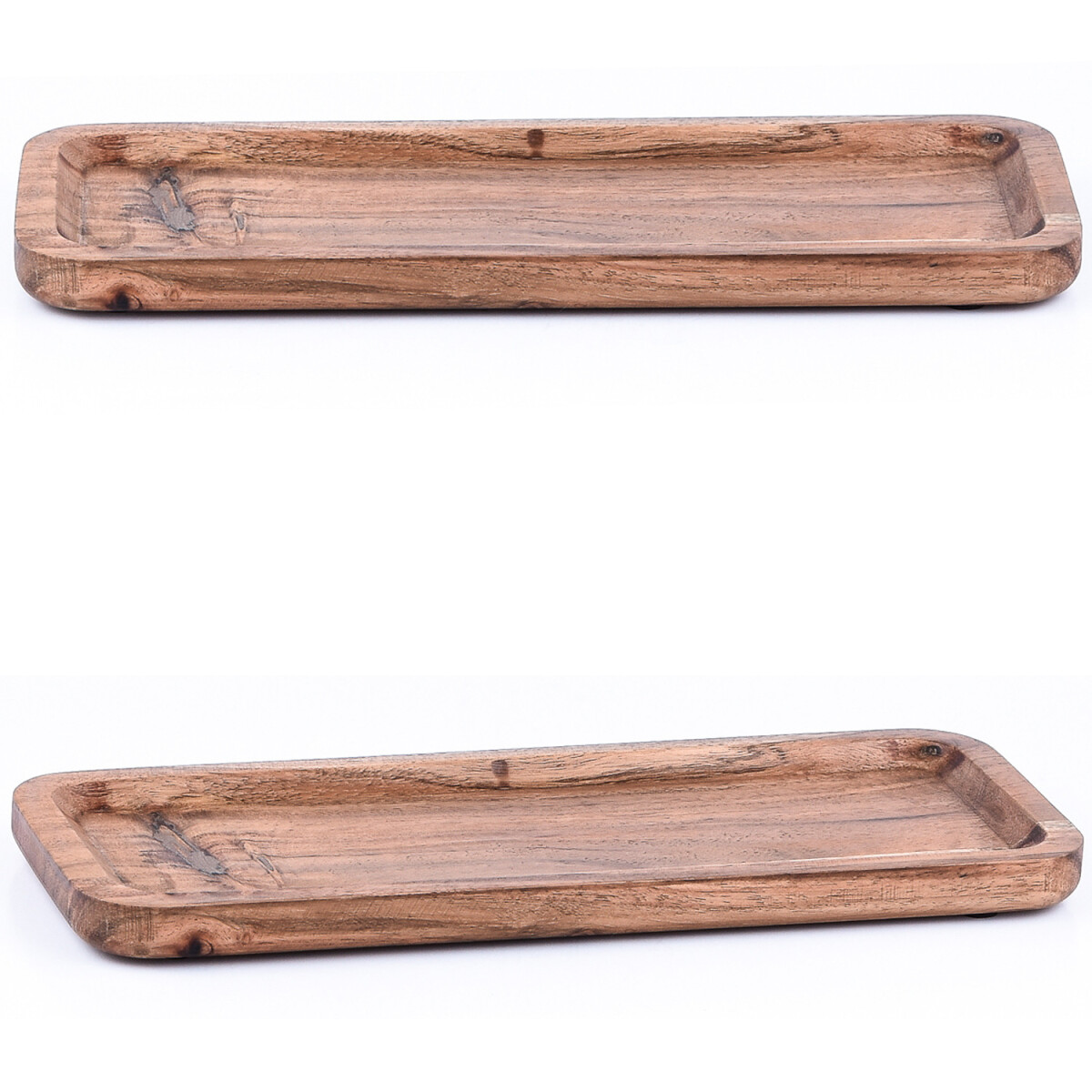 Lot de 2 plateaux de service en bois dac box
