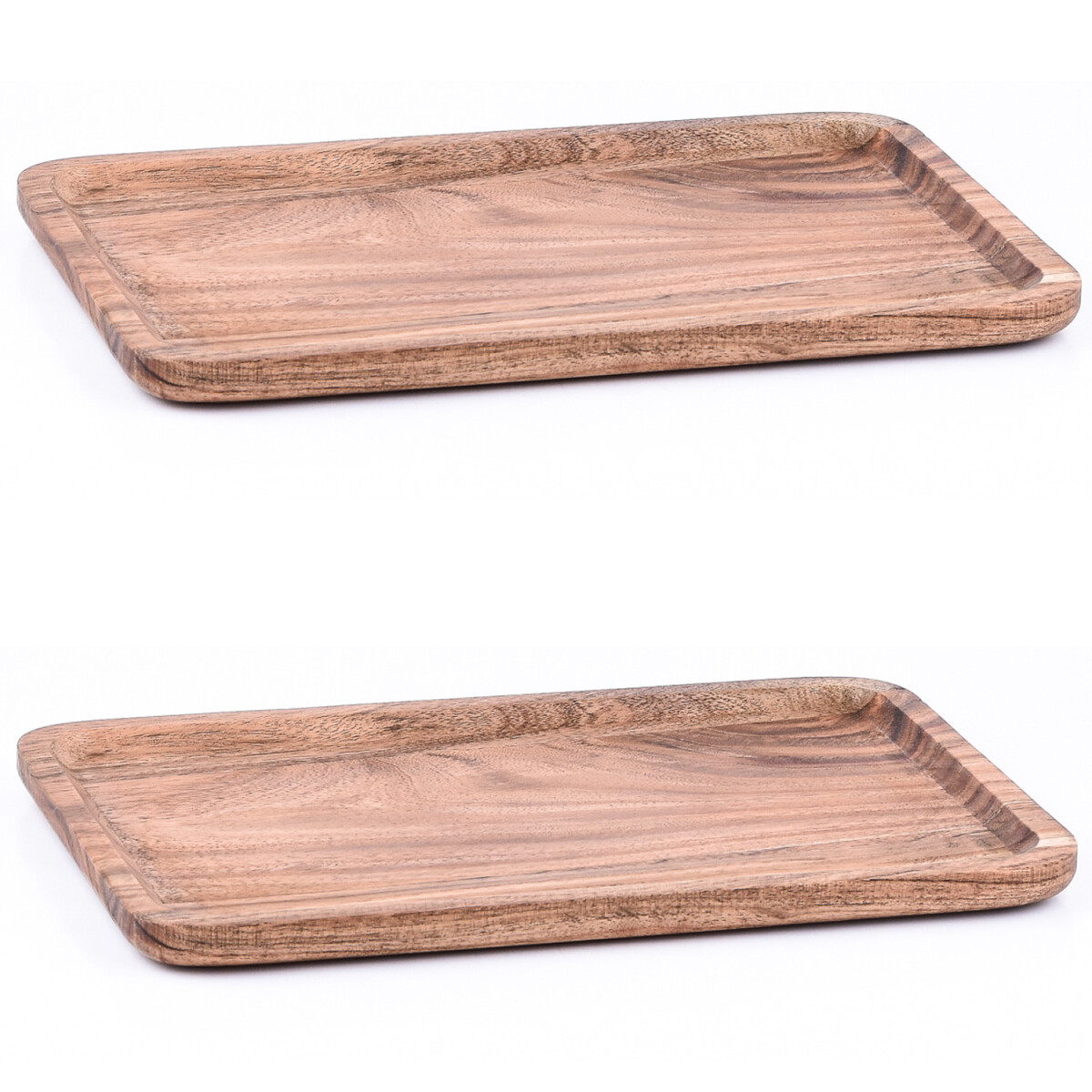 Lot de 2 plateaux de service en bois dac box