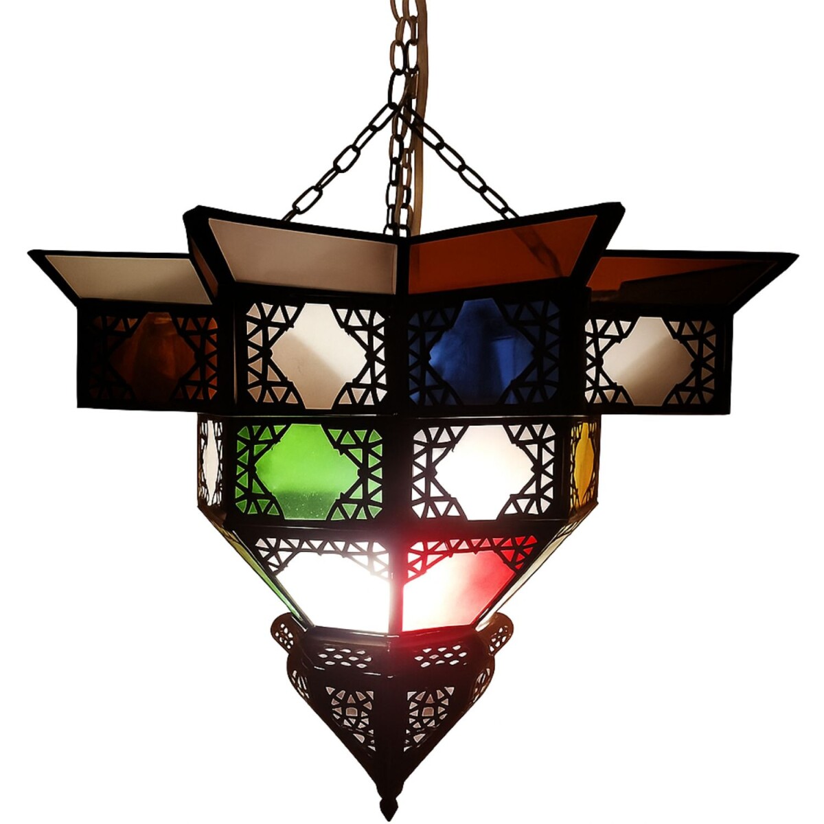 Noha Multi – Suspension orientale avec verre color&eac