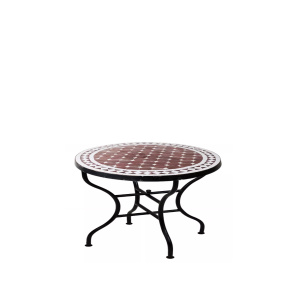 Table en mosaïque marocaine de Marrakech, bordeaux...
