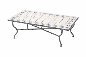 Table en mosaïque marocaine Soleil Beige Bleu 120 x...