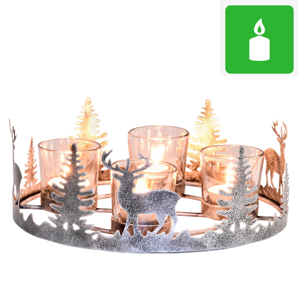 Couronne de lAvent, décoration de Noël, bougeoir
