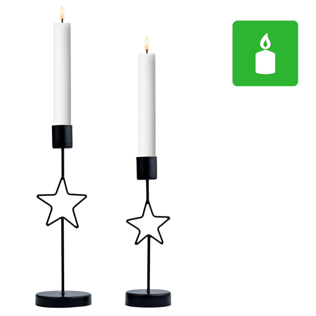 Lot de 2 bougeoirs de Noël r&eacute box