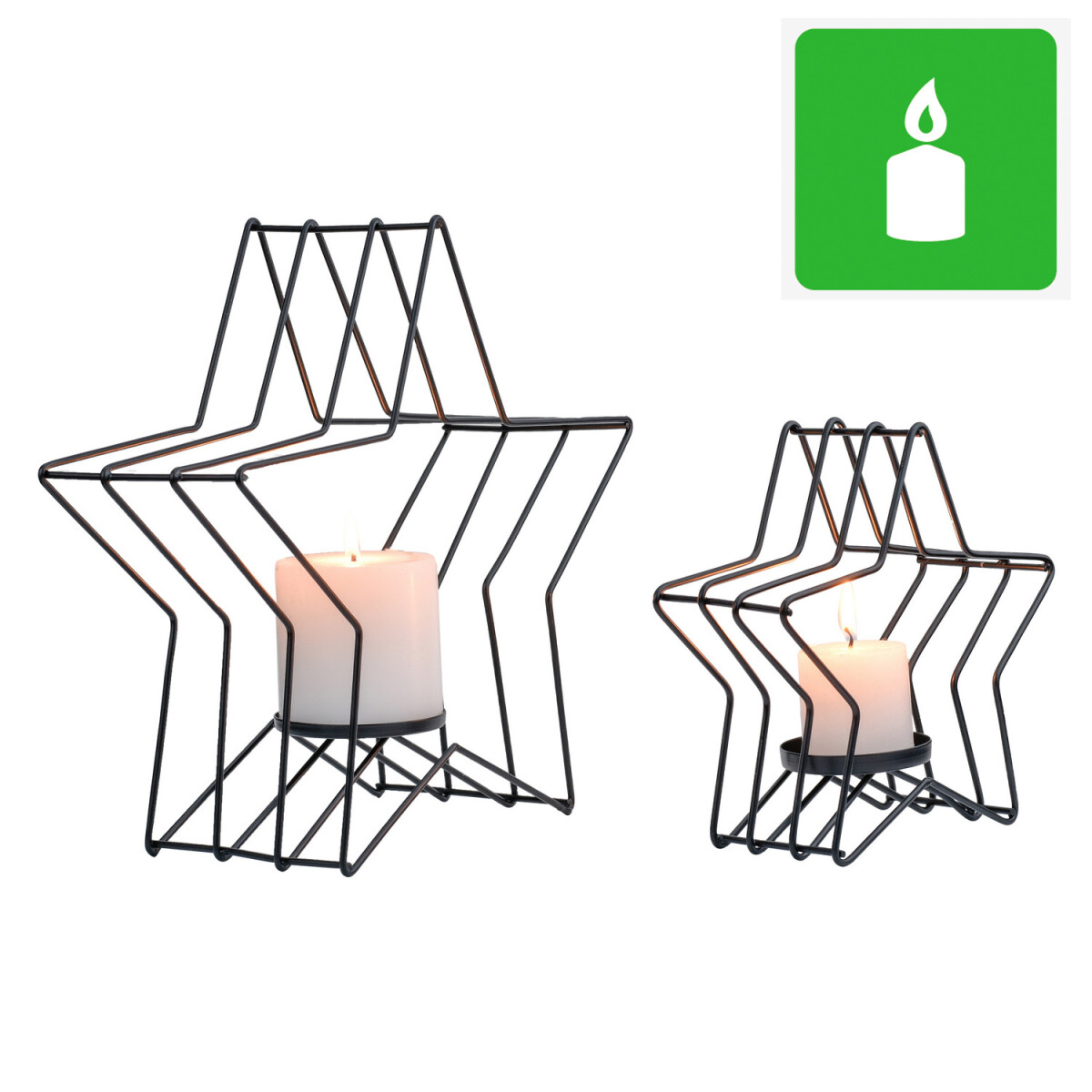 Lot de 2 bougeoirs de Noël Motzi box
