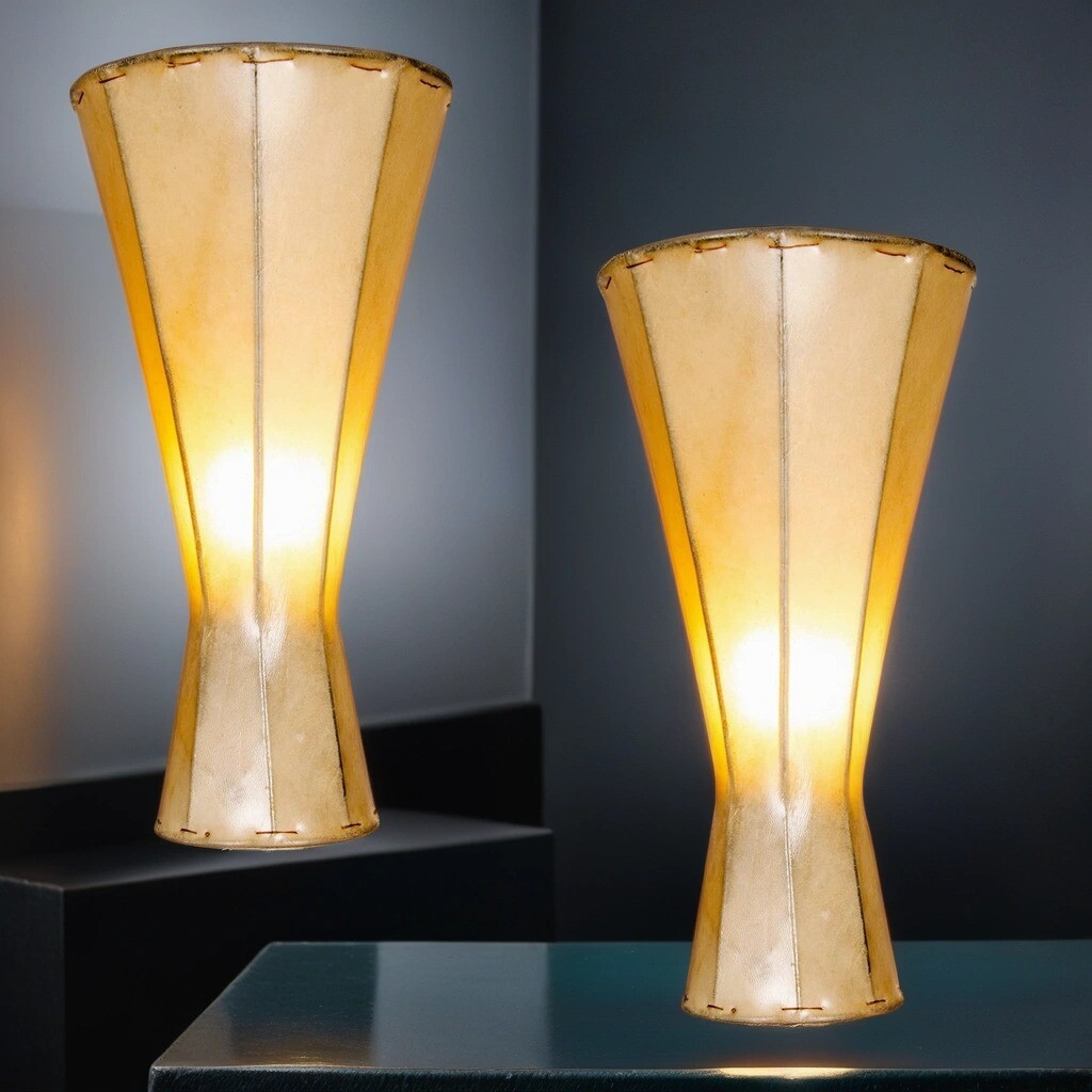 Lot de 2 lampes de table vintage Jinjin Nature