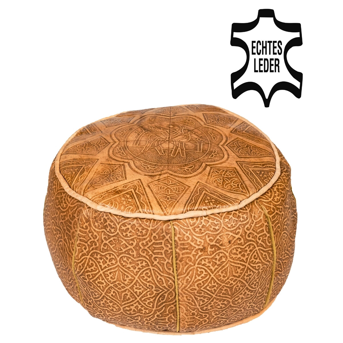 Coussin dassise en cuir oriental Abrar - box