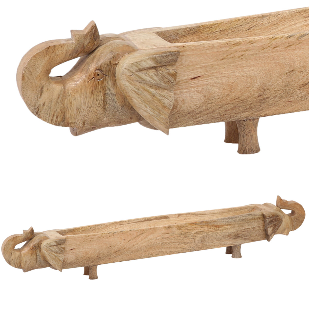 Bol décoratif vintage en bois, pot de fleurs Aloka