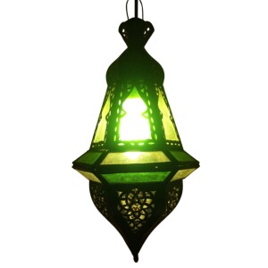 Suspension orientale Anya verte | Fabriquée...