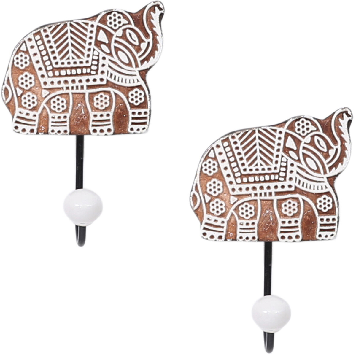 Lot de 2 crochets muraux décoratifs de style boh&egra