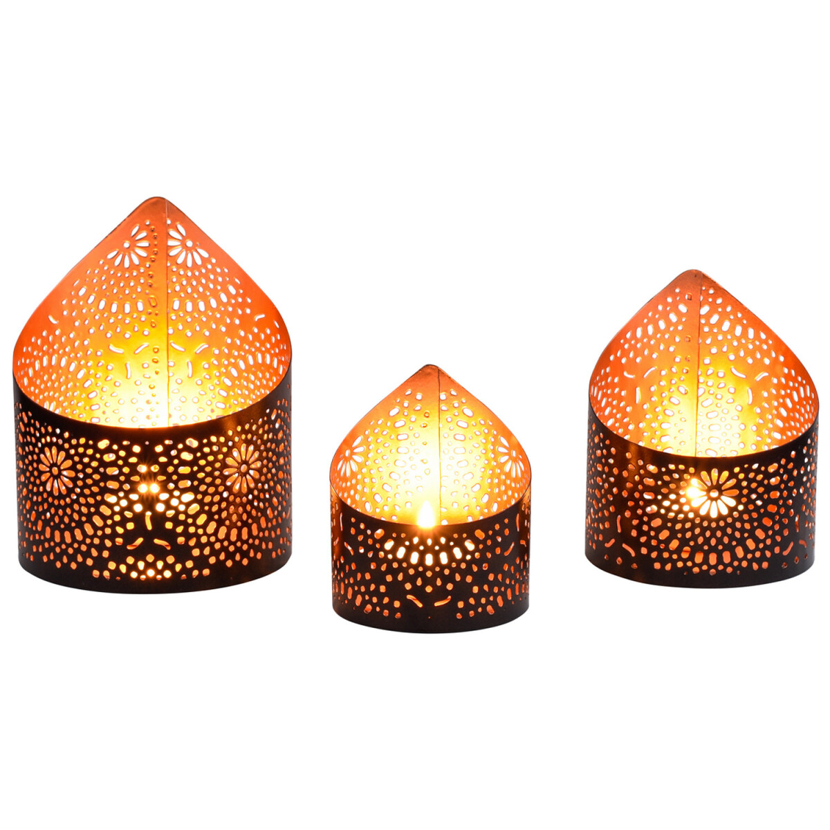 Lot de 3 photophores décoratifs o box