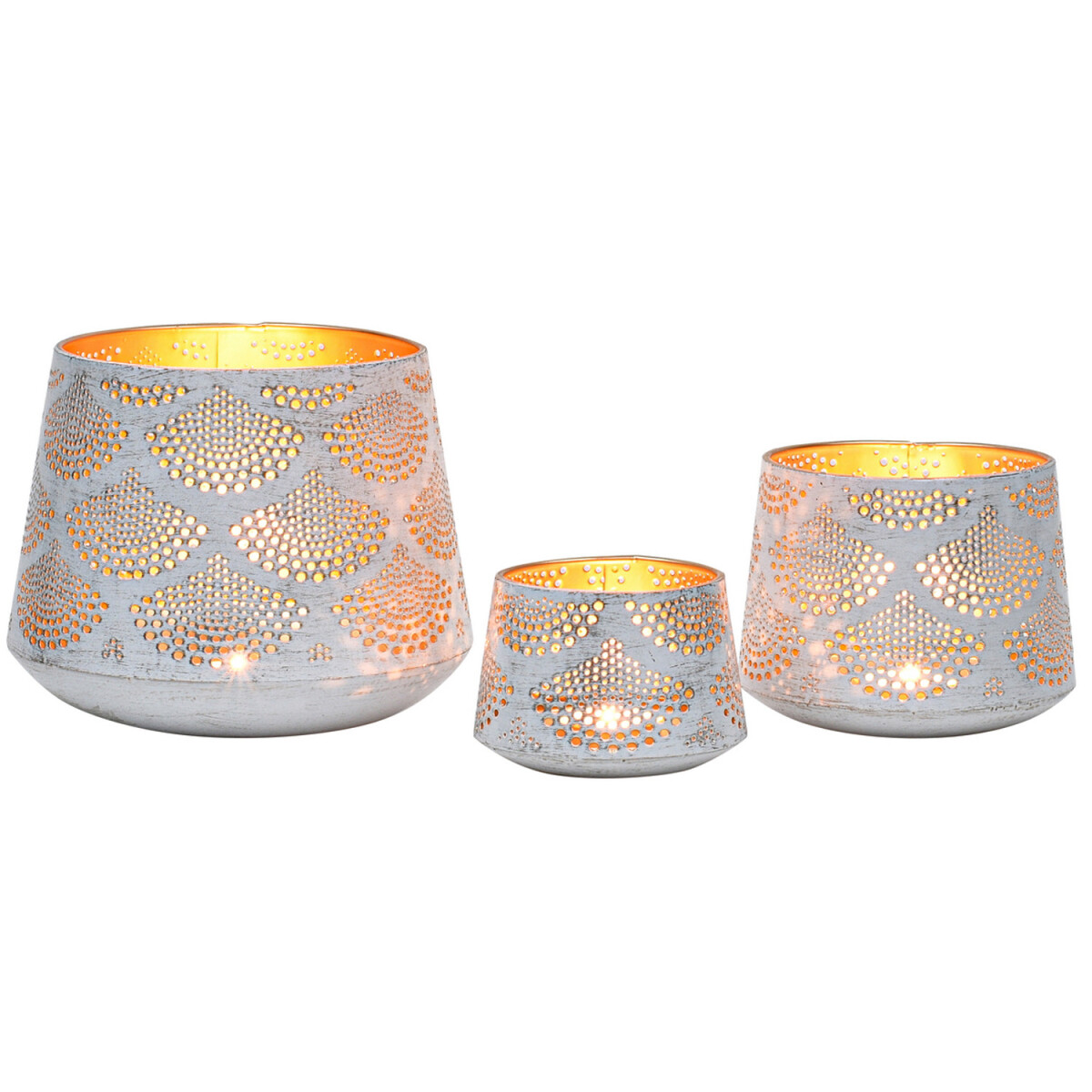 Lot de 3 photophores décoratifs d box