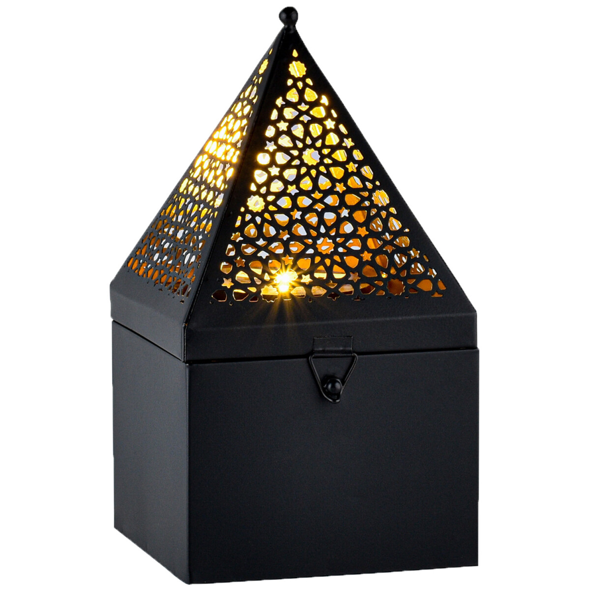 Boîte de rangement orientale pour bougeoirs avec couve