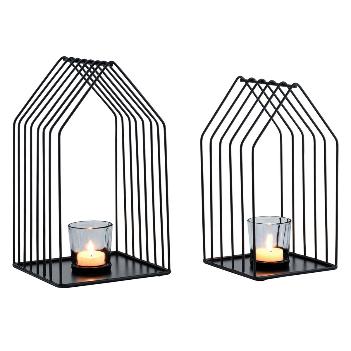 Lot de 2 photophores décoratifs de style scandinave p