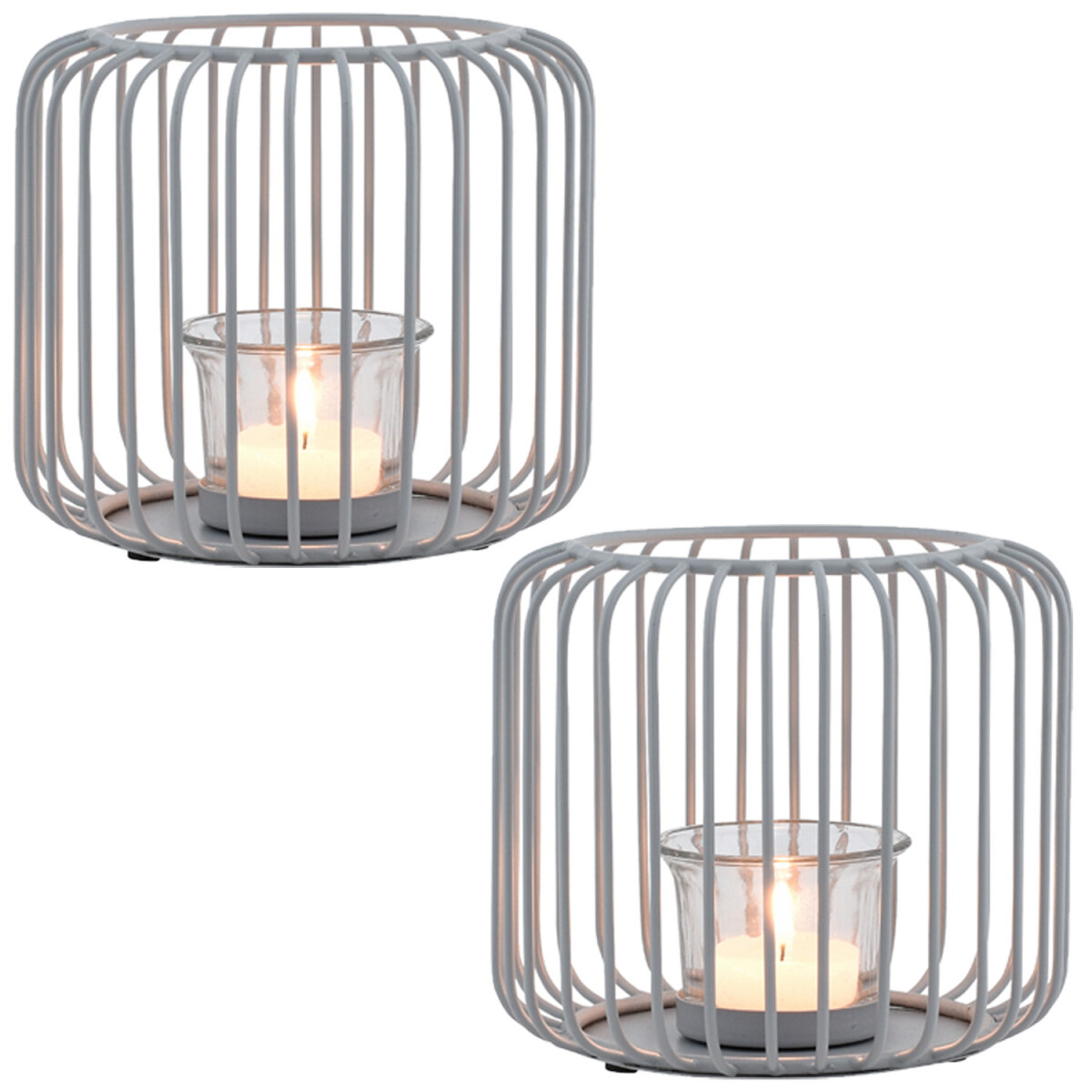 Lot de 2 photophores décoratifs de style scandinave p