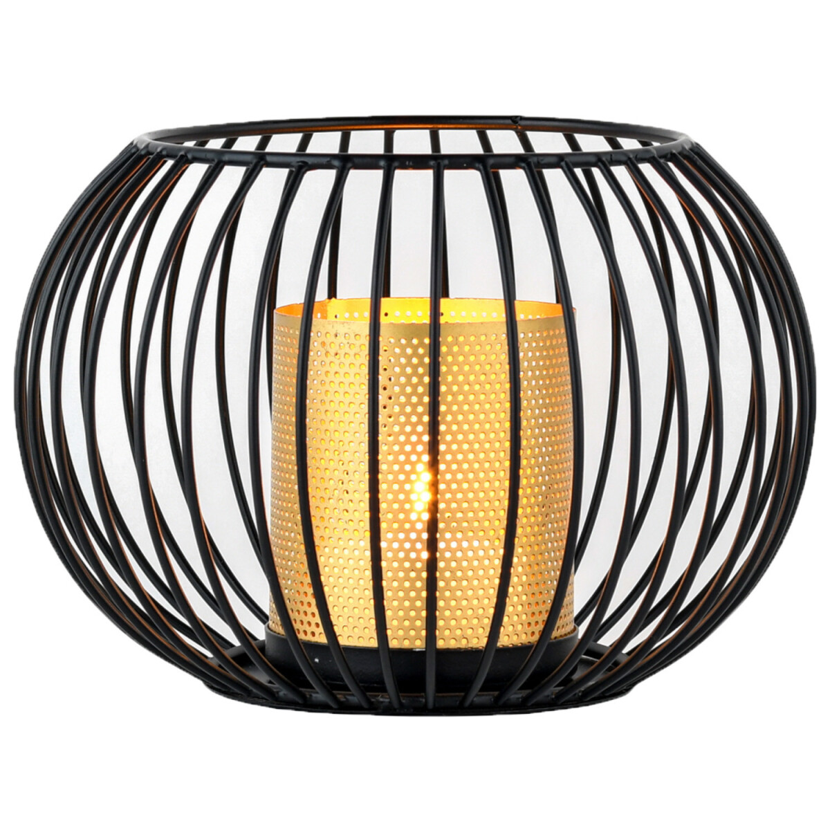 Bougeoir décoratif scandinave Spectro, noir, grand fo