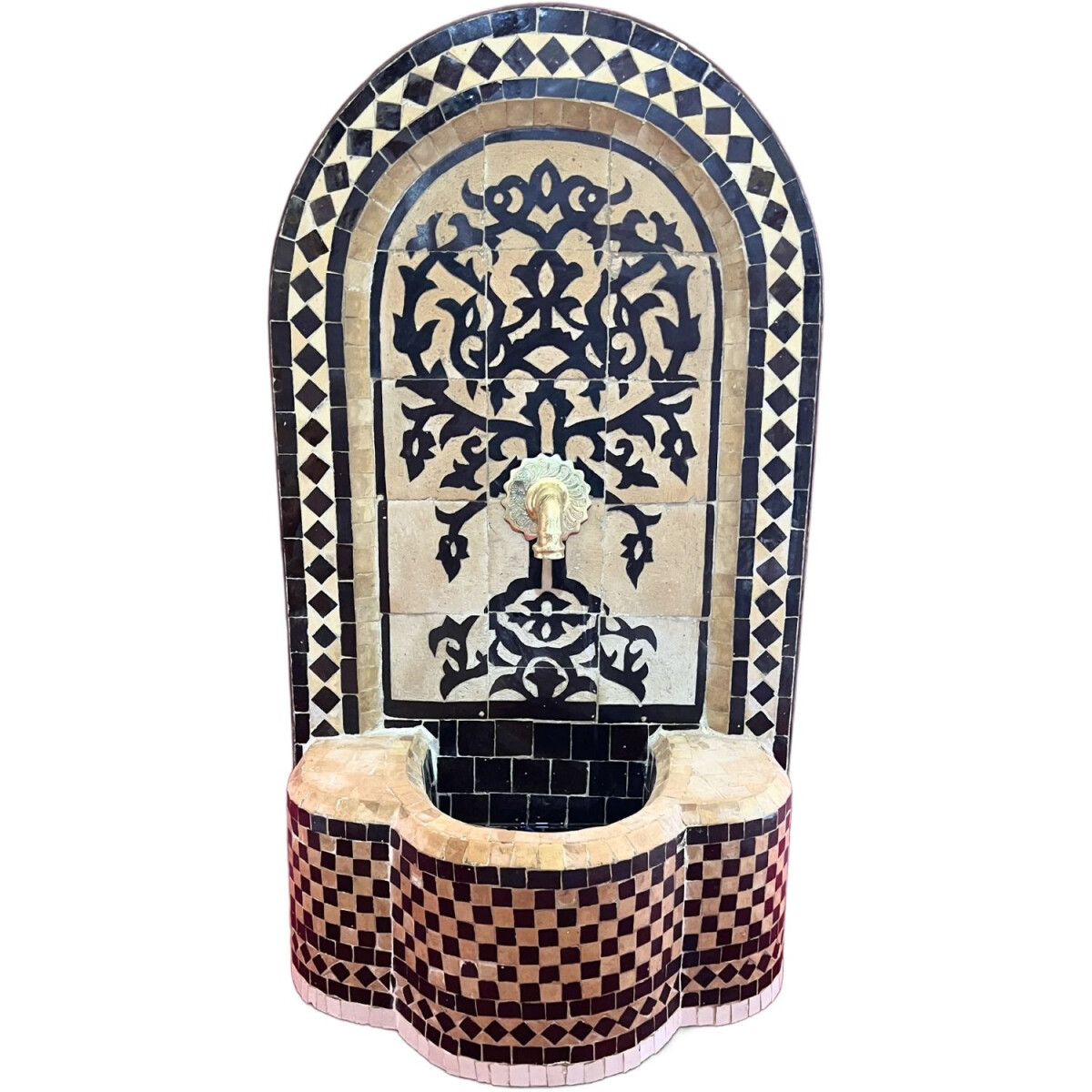 Fontaine de jardin marocaine en mosa&ium box